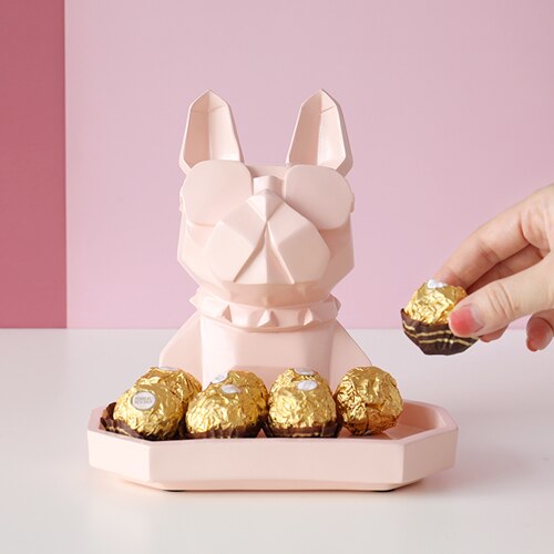 home storage box Dog cat modern figurine Candy Fruit key Desktop home decor storage container Home Office Storage box