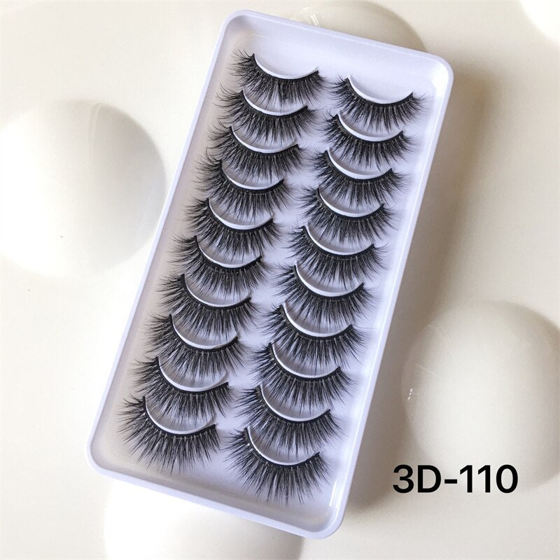 8pairs eyelashes fake lashes long eyelash 25mm mink lashes fluffy dramatic false eyelashes