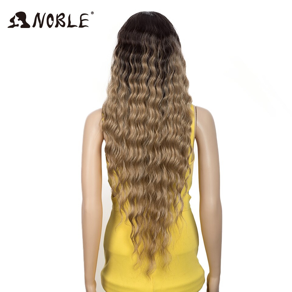 Cosplay Synthetic Lace Wig 30-40 Inch Long Wavy Wig Ombre Blonde Wig Synthetic Hair Wig Wigs Lace Wig