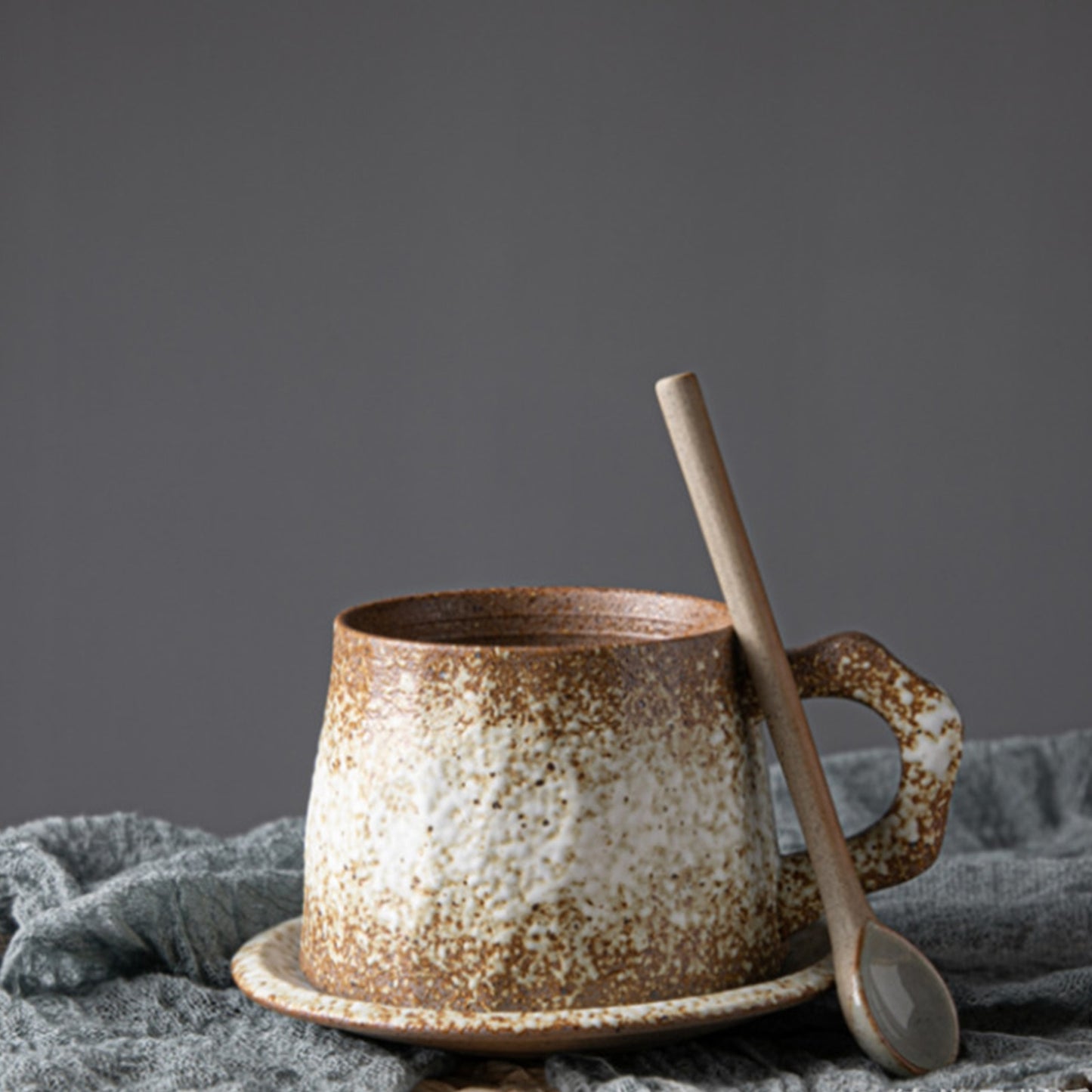 Retro Long Spoon Japanese Style Ceramic Long Handled Soup Spoon Kitchen Tableware Dessert Coffee Tea Scoop Cooking Mixing Stirr