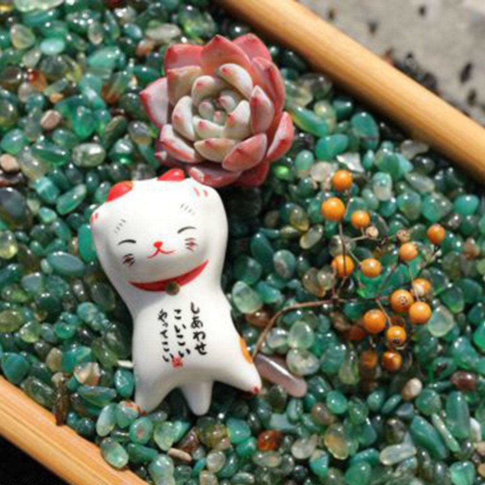 Lucky Cat Chopsticks Holder Japanese Ceramic Chopsticks Care Ceramic Lucky Cat Home Cute