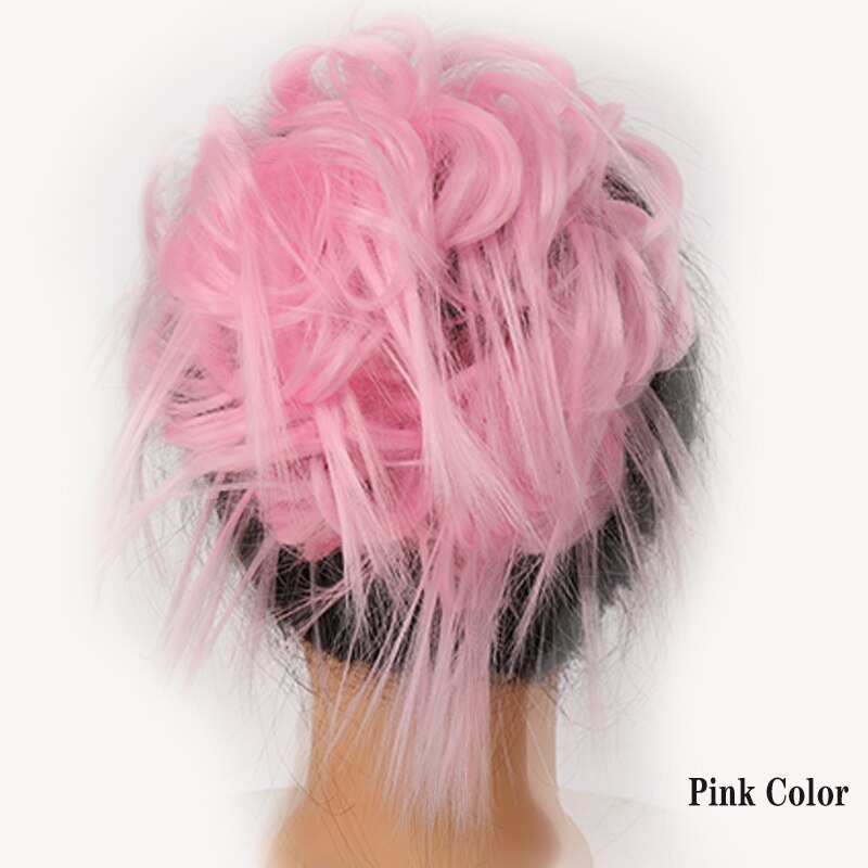 Synthetic Chignon Messy Scrunchies Elastic Band Hair Bun Straight Updo Hairpiece High Temperture Fiber Natural Fake Hair