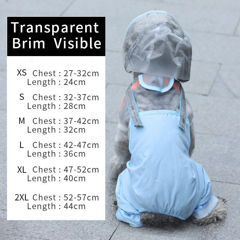 Pet Dog Raincoat Clothes Rain Jumpsuit For Small Dogs Outdoor Clothing Coat Supplies