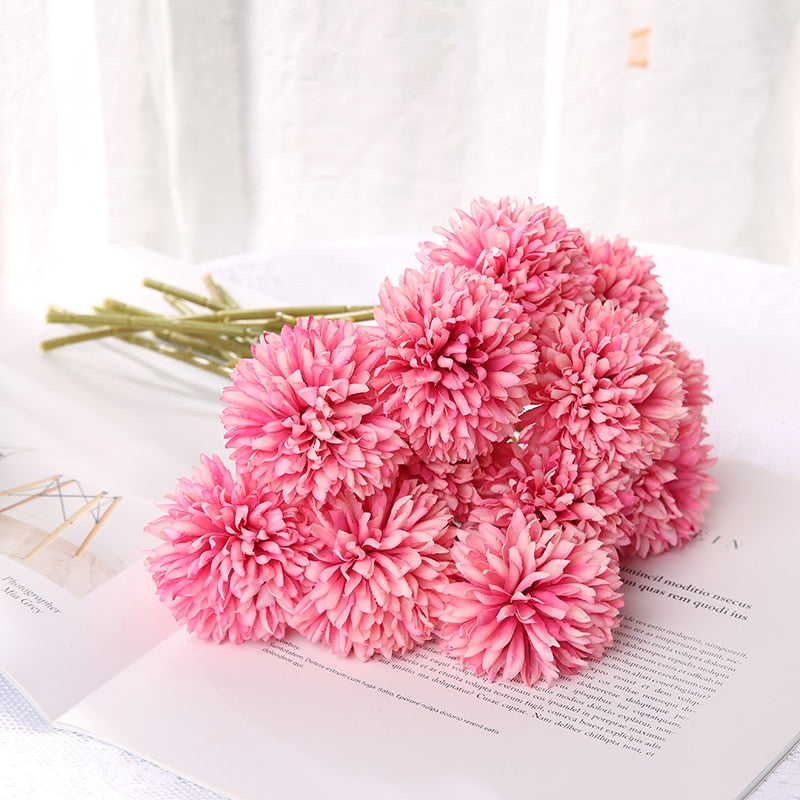 29cm Dandelion Artificial Flowers Bouquet Silk Fake Flowers For Home Decor Garden Widding Decoration DIY Vase Accessories Plants