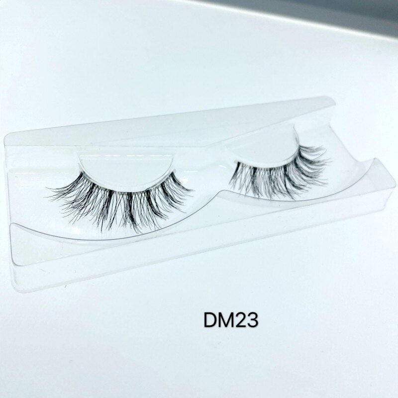 Mink Lashes 100% Hand Made 3D Mink Lashes Transparent Band Eyelashes Cilios Natural Long Fake Eyelashes Clear Band False Eyelash