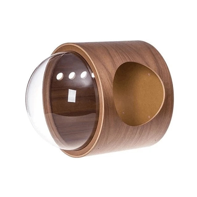 Pet cat climbing frame Wall mounted cat rack, warm luxury wooden space capsule
