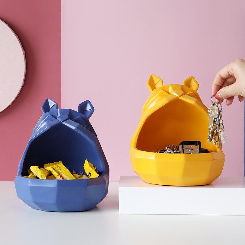 home storage box Dog cat modern figurine Candy Fruit key Desktop home decor storage container Home Office Storage box