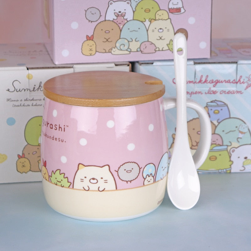 Anime Cartoon Sumikko Gurashi Corner Bio Cartoon Cute Ceramic Mug Drinking Milk Coffee Tea Water Breakfast Cup