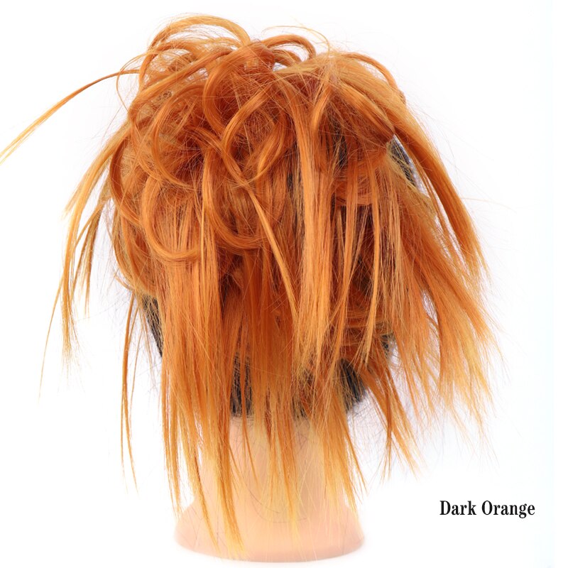 Synthetic Chignon Messy Scrunchies Elastic Band Hair Bun Straight Updo Hairpiece High Temperture Fiber Natural Fake Hair