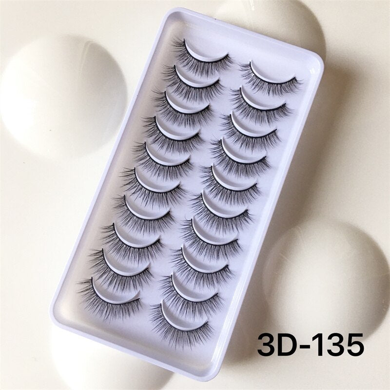 8pairs eyelashes fake lashes long eyelash 25mm mink lashes fluffy dramatic false eyelashes