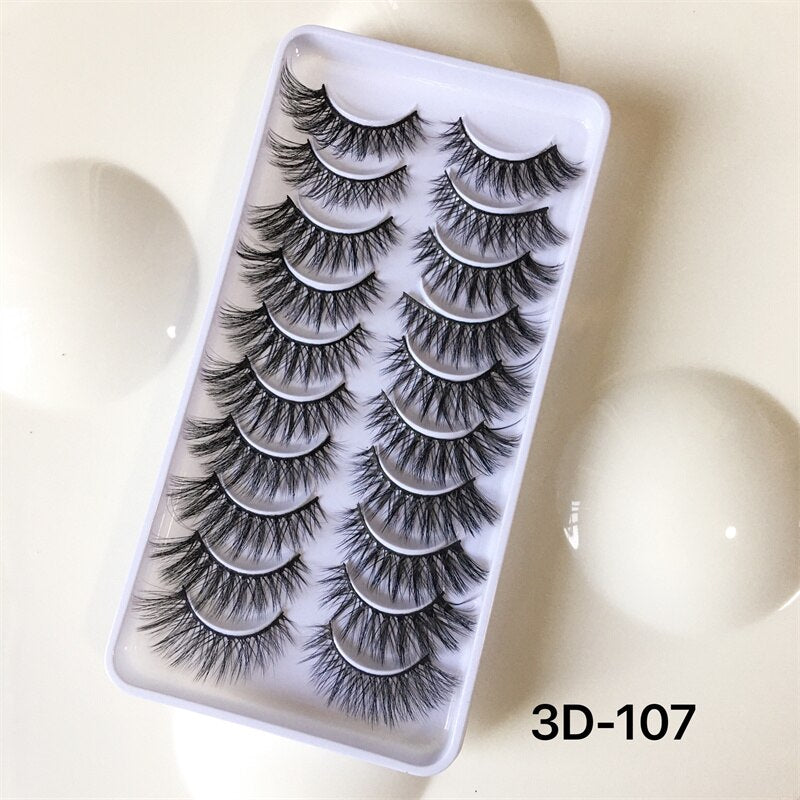 8pairs eyelashes fake lashes long eyelash 25mm mink lashes fluffy dramatic false eyelashes