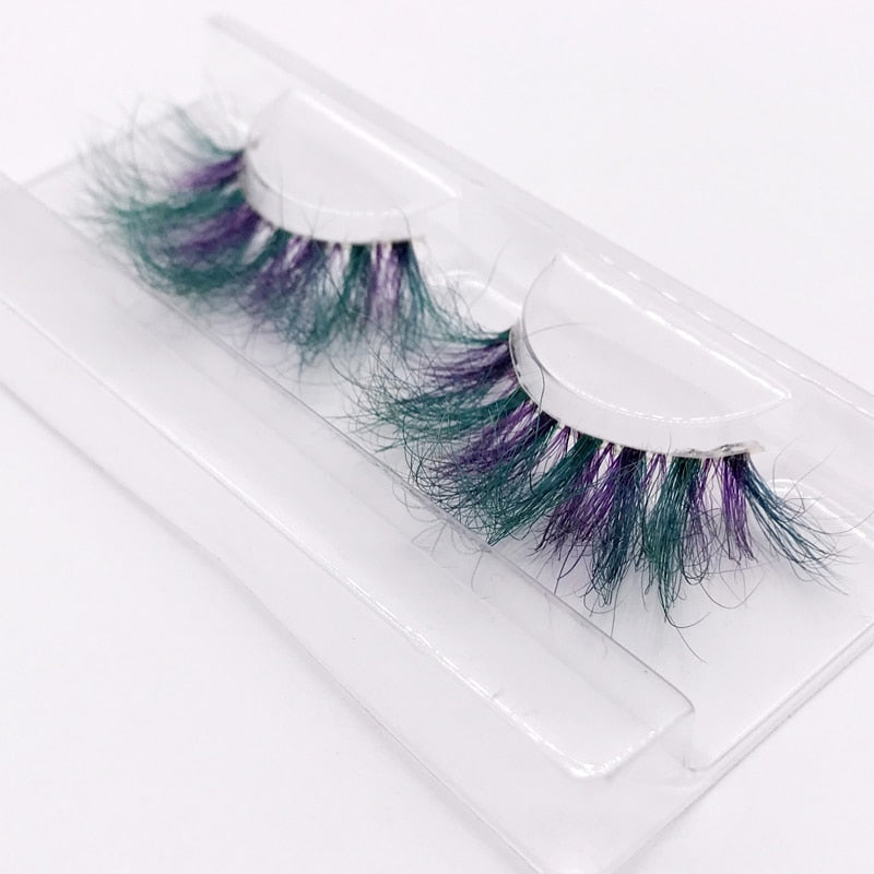 Color 25mm 3D mink fake lashes beauty natural false eyelash packaging box lash extension