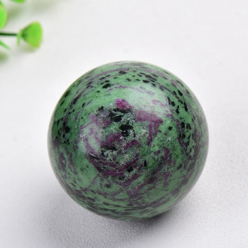 1PC Natural Dream Amethyst Ball Polished Globe Massaging Ball Reiki Healing Stone Home Decoration