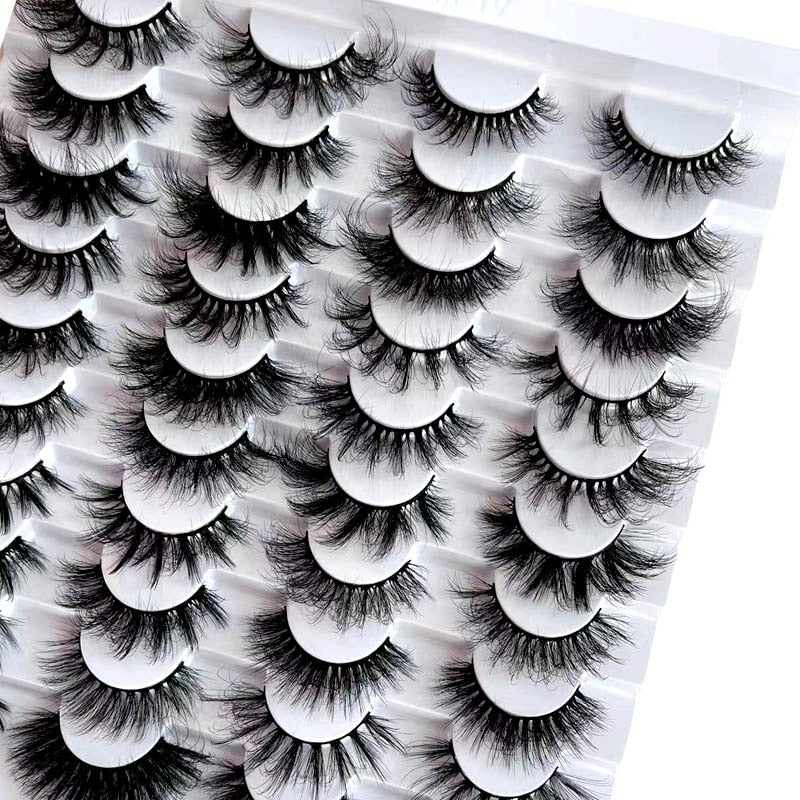 Mixed 20 Pairs 100% Real Mink Eyelashes 3D Natural False Eyelashes Lashes Soft Eyelash Extension