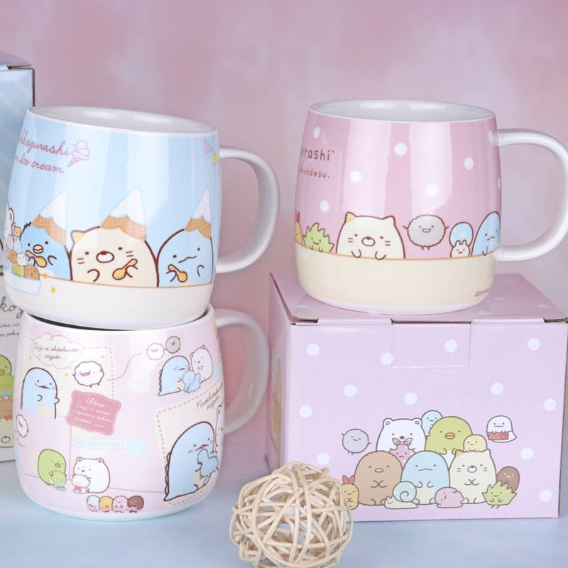 Anime Cartoon Sumikko Gurashi Corner Bio Cartoon Cute Ceramic Mug Drinking Milk Coffee Tea Water Breakfast Cup