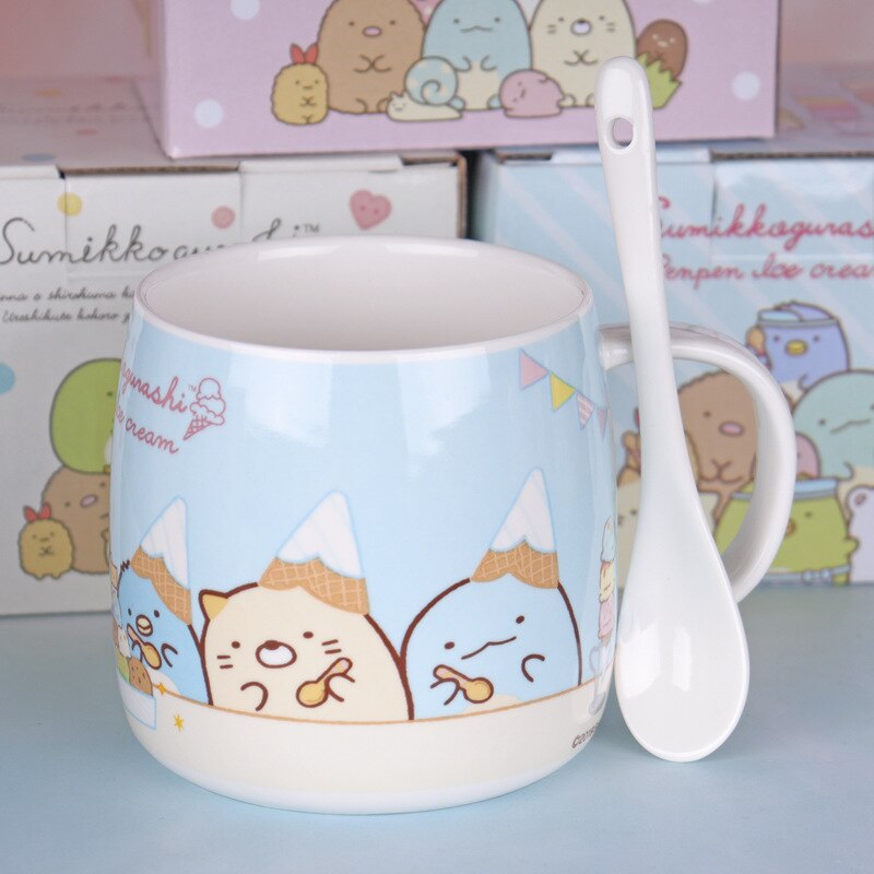 Anime Cartoon Sumikko Gurashi Corner Bio Cartoon Cute Ceramic Mug Drinking Milk Coffee Tea Water Breakfast Cup