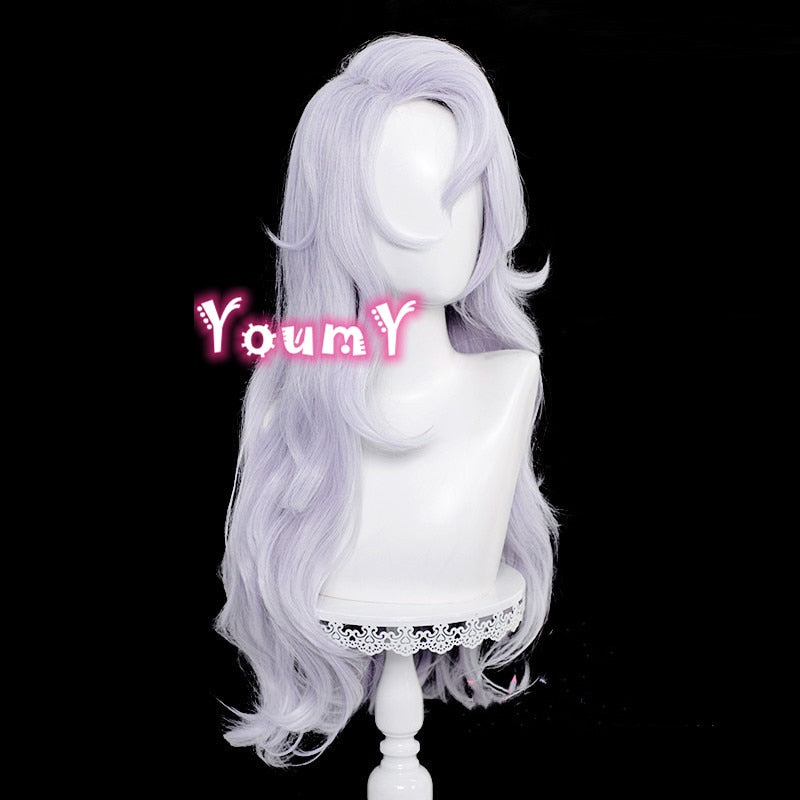 Female Gojo Satoru Wig Jujutsu Kaisen Cosplay Unisex 70cm Long Silver Purple Wig Cosplay Anime Wigs Heat Resistant Synthetic Wig