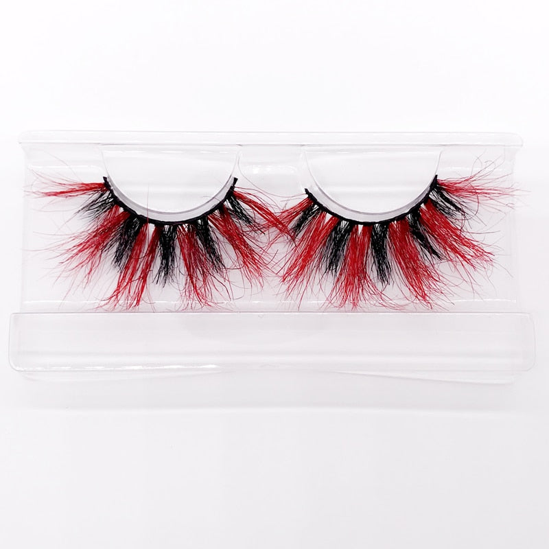 Color 25mm 3D mink fake lashes beauty natural false eyelash packaging box lash extension