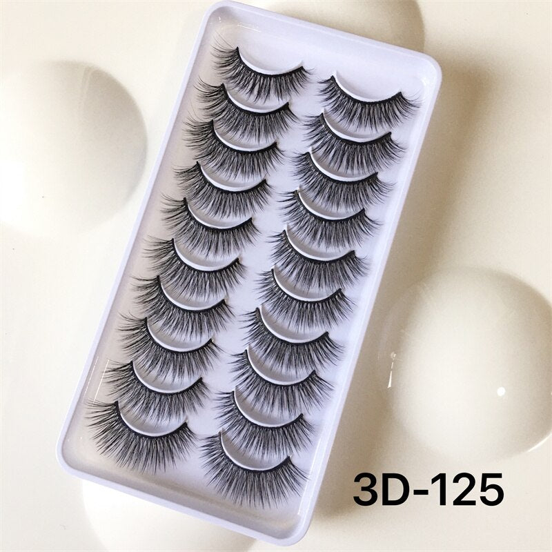 8pairs eyelashes fake lashes long eyelash 25mm mink lashes fluffy dramatic false eyelashes