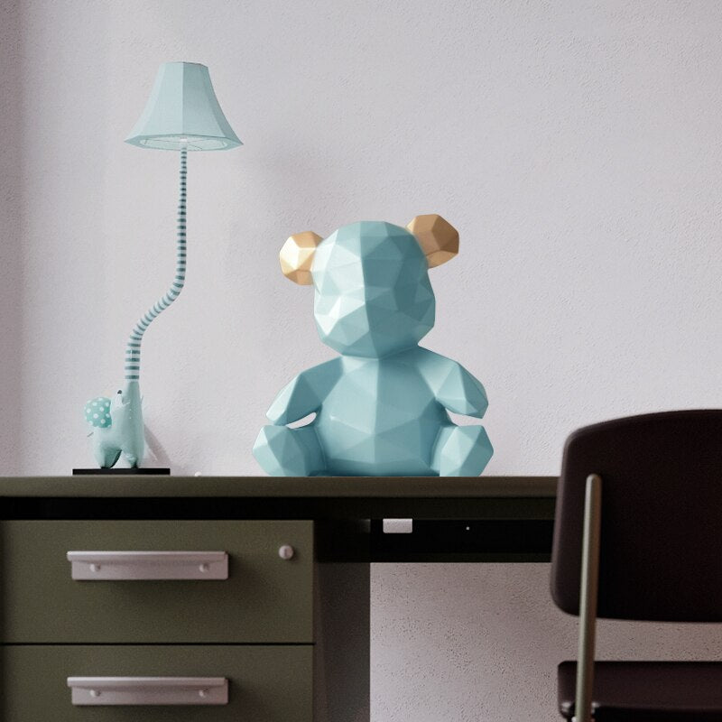 home decor sculpture bear Figurine bear home office garden children gift animal statue