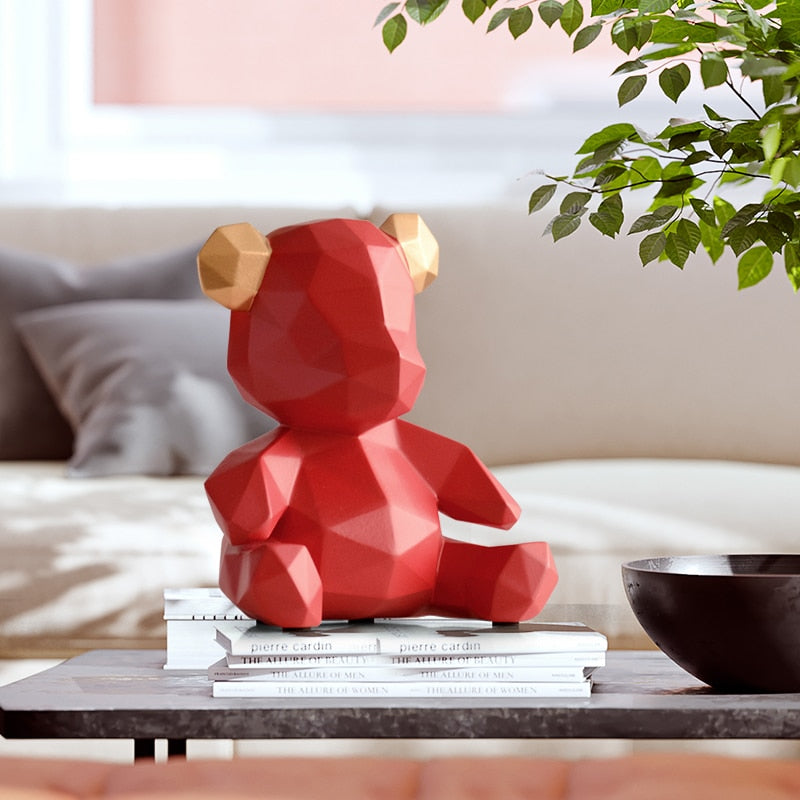 home decor sculpture bear Figurine bear home office garden children gift animal statue