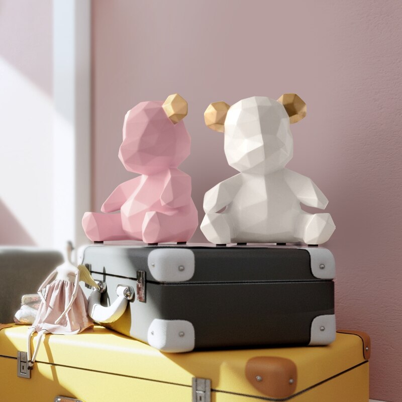 home decor sculpture bear Figurine bear home office garden children gift animal statue