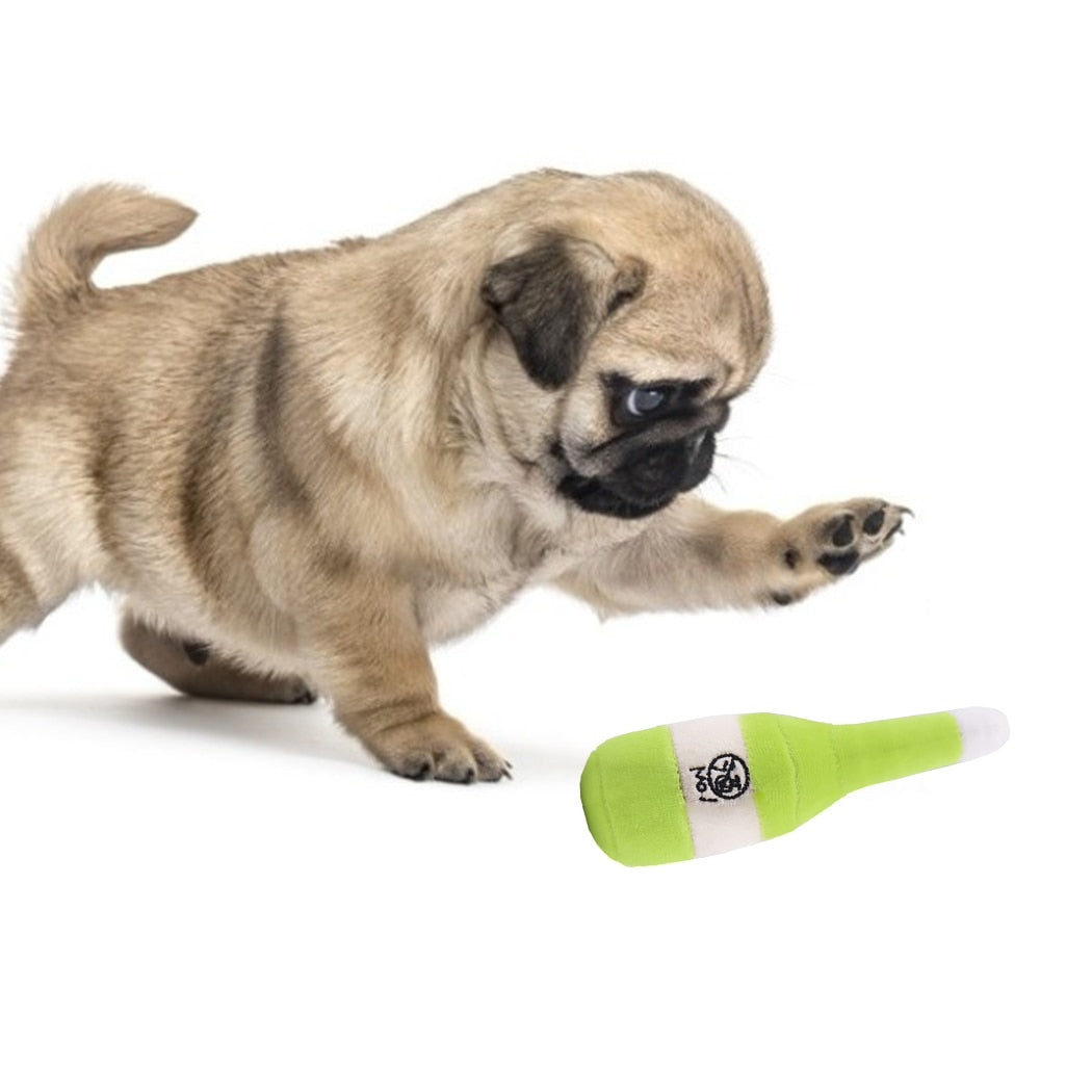 Pet Toys Funny Cartoon Cute Fruit Bite Resistant Plush Squeaky Toy Pet Chew Toy For Cats Pet Interactive Partner