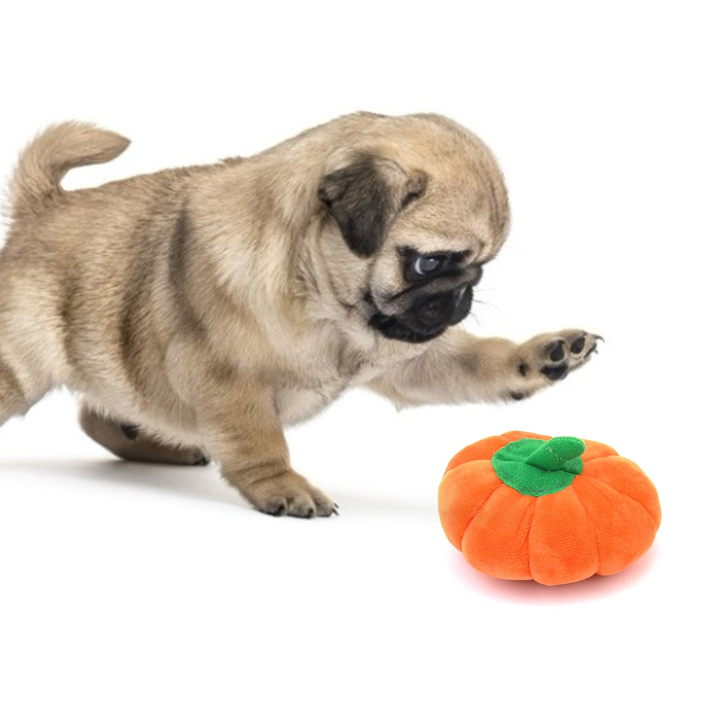 Pet Toys Funny Cartoon Cute Fruit Bite Resistant Plush Squeaky Toy Pet Chew Toy For Cats Pet Interactive Partner