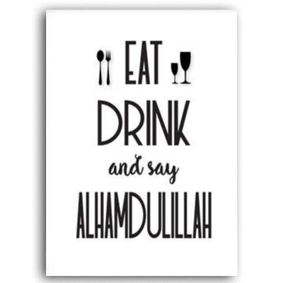 Modern Islamic Wall Art Kitchen Decor Canvas Painting Posters and Prints for Dining Room Home Decor