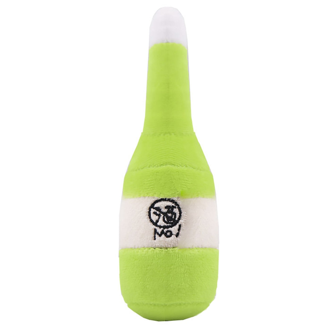 Pet Toys Funny Cartoon Cute Fruit Bite Resistant Plush Squeaky Toy Pet Chew Toy For Cats Pet Interactive Partner