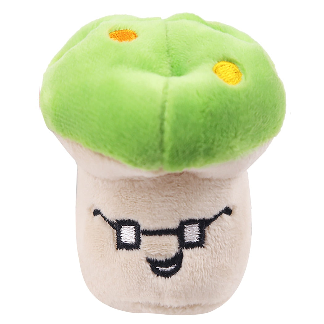 Pet Toys Funny Cartoon Cute Fruit Bite Resistant Plush Squeaky Toy Pet Chew Toy For Cats Pet Interactive Partner