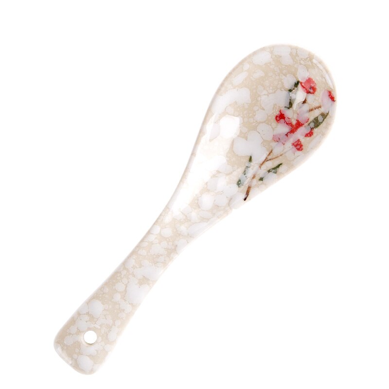 1pc Japanese-style Ceramic Spoon Rice Spoon Tableware Stir Soup Spoon