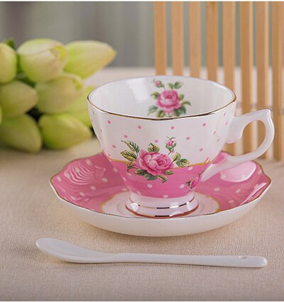 180ML fine bone coffee cup and saucer and spoon, funny fashion design, zakka tazas cafe espresso cup, european coffee mug