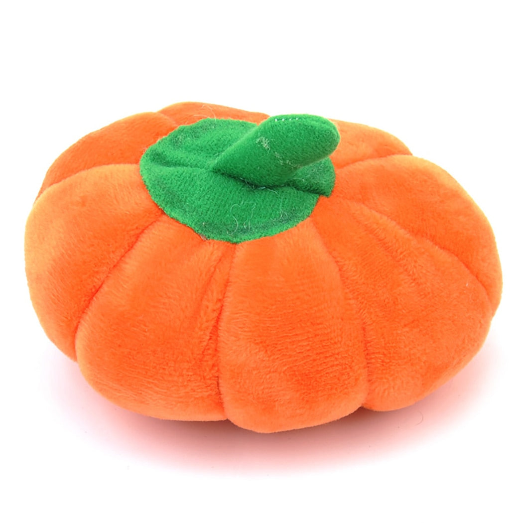 Pet Toys Funny Cartoon Cute Fruit Bite Resistant Plush Squeaky Toy Pet Chew Toy For Cats Pet Interactive Partner