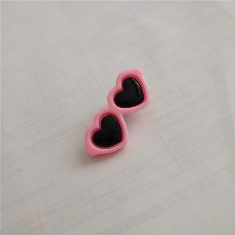 1 pc Pet Lovely Heart Sunglasses Hairpins Pet Dog Bows Hair Clips for Puppy Dogs Cat Yorkie Teddy Pet Hair Decor
