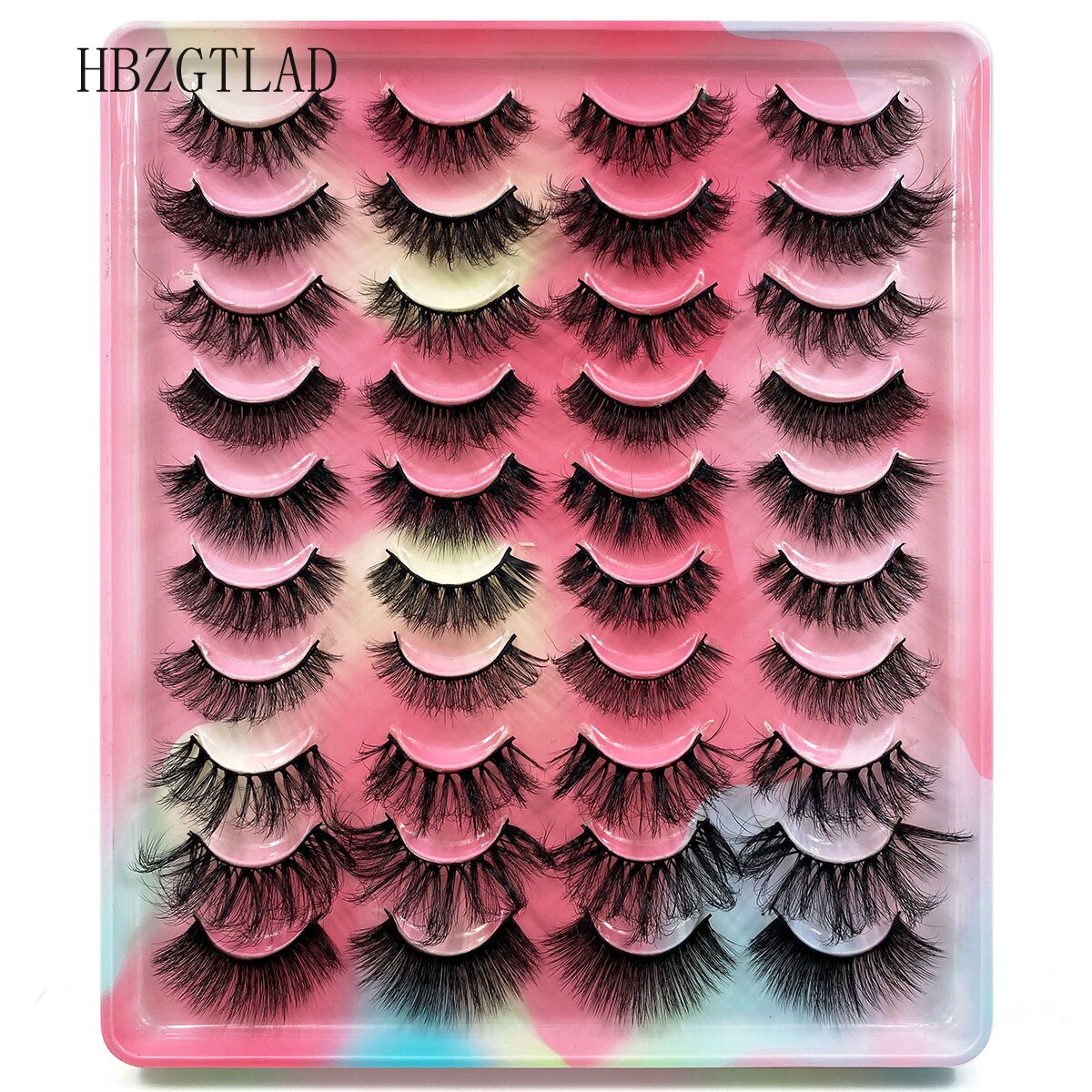 Mixed Dramatic Natrual False Mink Eyelashes Extension 3D Mink Lashes Pack Messy Fluffy Long Thick Faux
