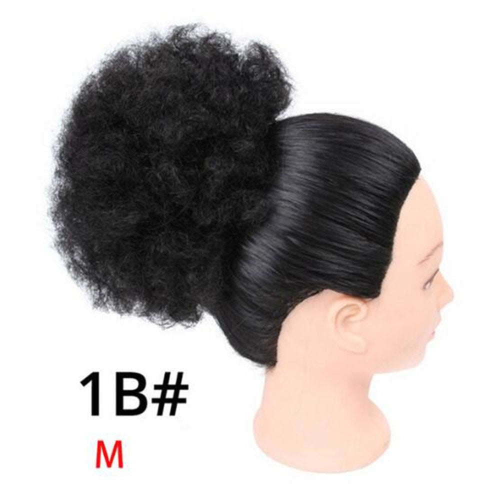 Short Afro Puff Synthetic Hair Hairpiece For Women Drawstring Ponytail Kinky Curly Clip Hair Extensions