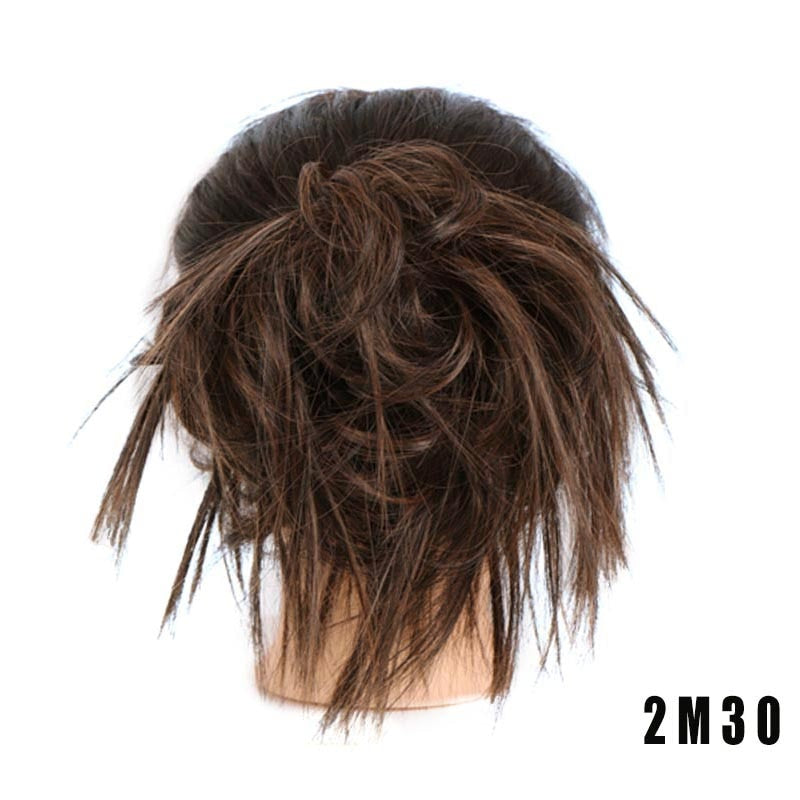 Synthetic Chignon Messy Scrunchies Elastic Band Hair Bun Straight Updo Hairpiece High Temperture Fiber Natural Fake Hair