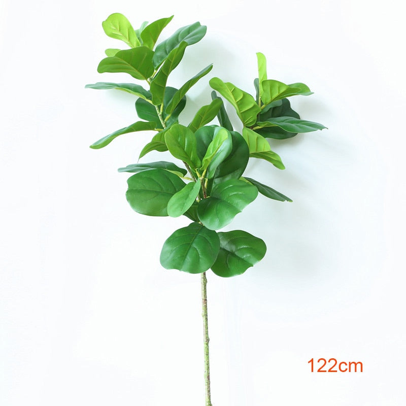 122cm Tropical Tree Large Artificial Ficus Plants Branches Plastic Fake Leafs Green Banyan Tree For Home Garden Room Shop Decor