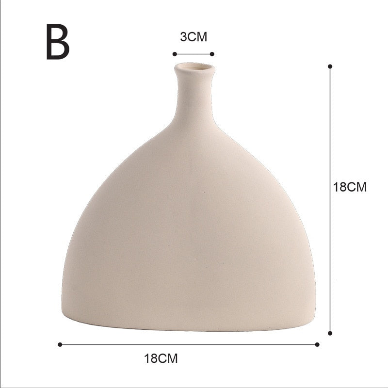 Nordic Ins Ceramic Vase Home Decoration Ornaments Crafts Vegetarian Ceramic Flower Pot Art Vases Home Decoration