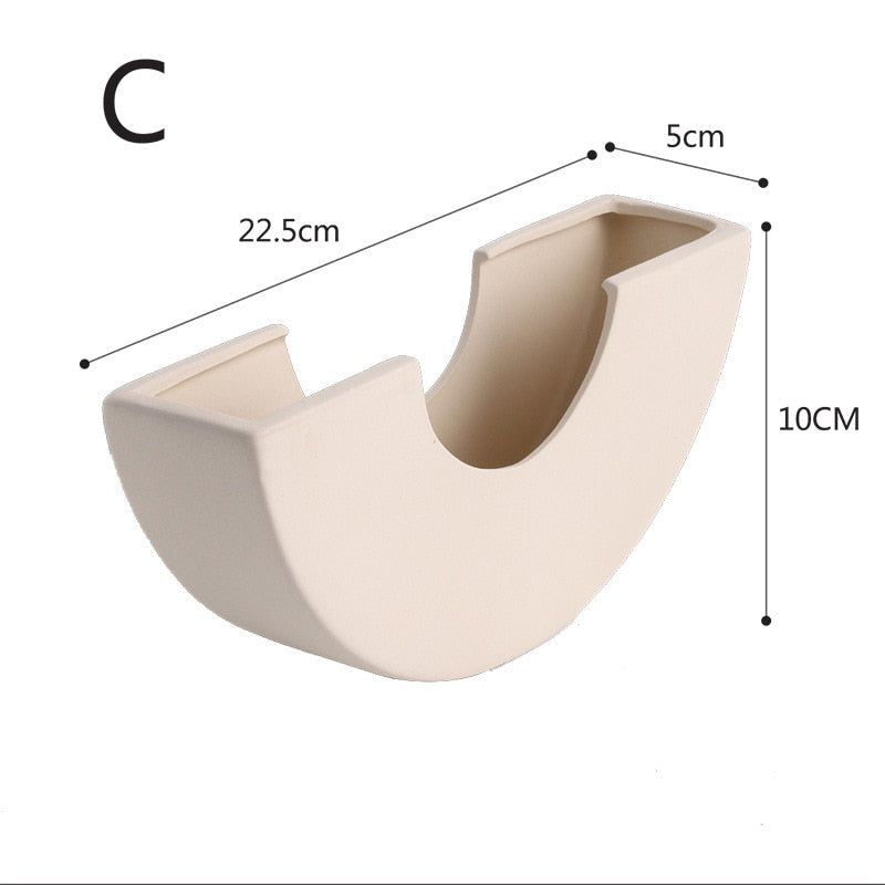 Nordic Ins Ceramic Vase Home Decoration Ornaments Crafts Vegetarian Ceramic Flower Pot Art Vases Home Decoration