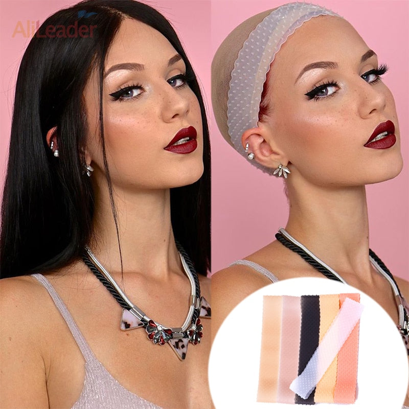 No-Slip Wig Grip Band Transparent Silicone Wig Band Hold Wig Headband Adjustable Women Hair Wig Band