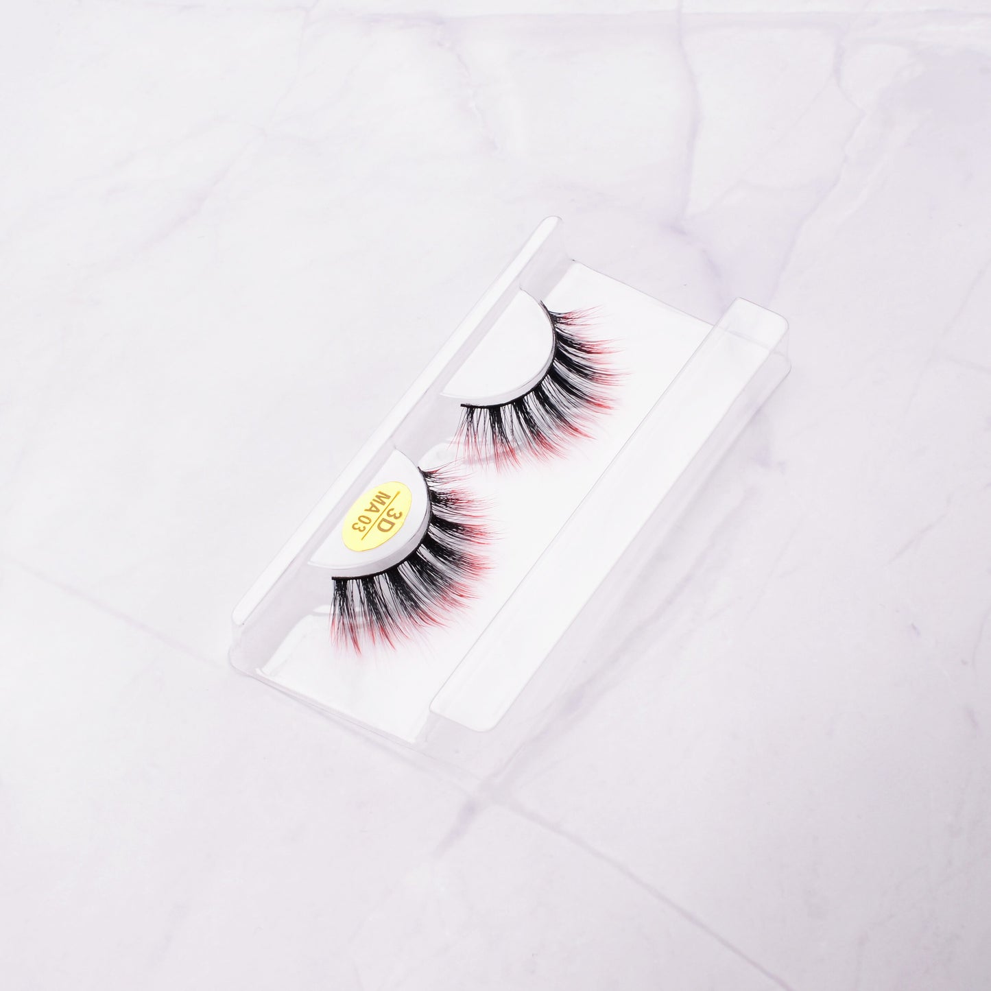 3D False Colored Eyelashes Natural Halloween Faux Mink Fluffy Soft Extension Cosplay Eyelash Colorful Eye Lashes