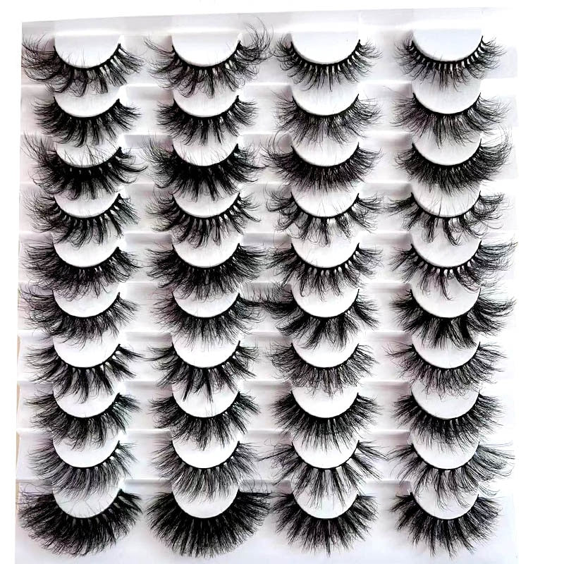 Mixed 20 Pairs 100% Real Mink Eyelashes 3D Natural False Eyelashes Lashes Soft Eyelash Extension
