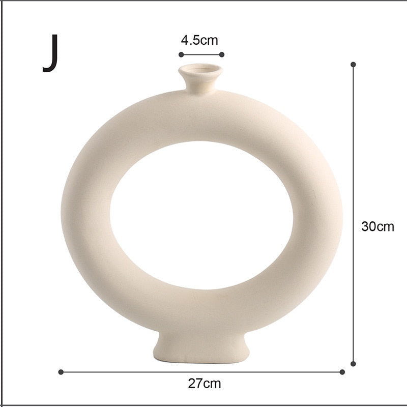 Nordic Ins Ceramic Vase Home Decoration Ornaments Crafts Vegetarian Ceramic Flower Pot Art Vases Home Decoration