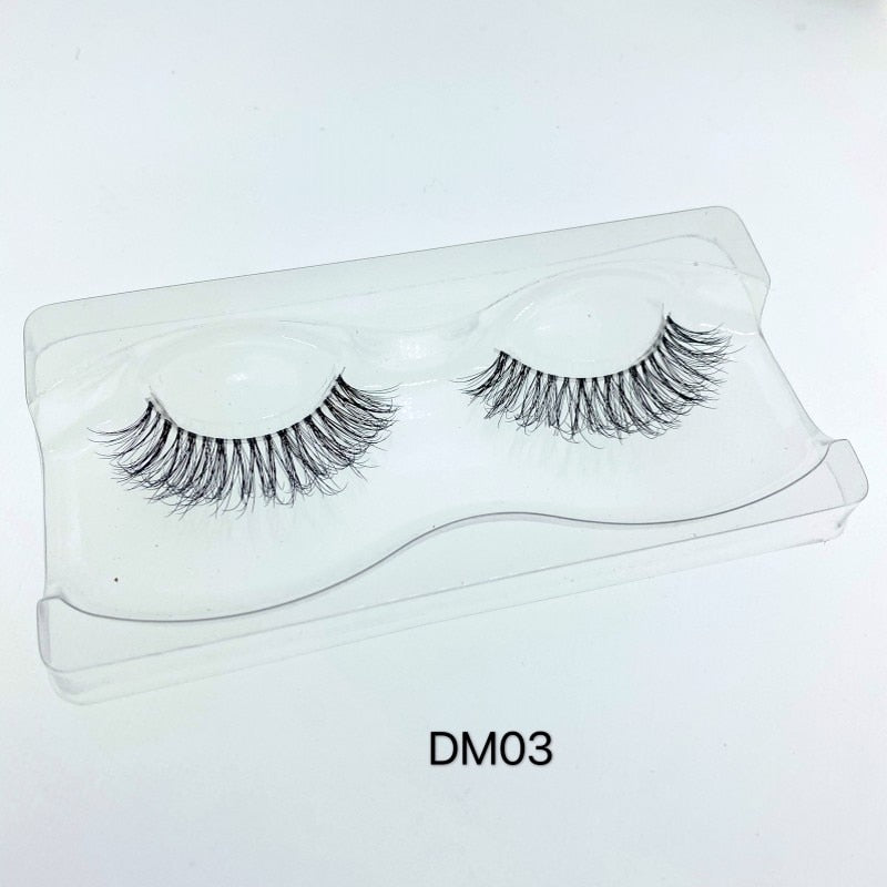 Mink Lashes 100% Hand Made 3D Mink Lashes Transparent Band Eyelashes Cilios Natural Long Fake Eyelashes Clear Band False Eyelash