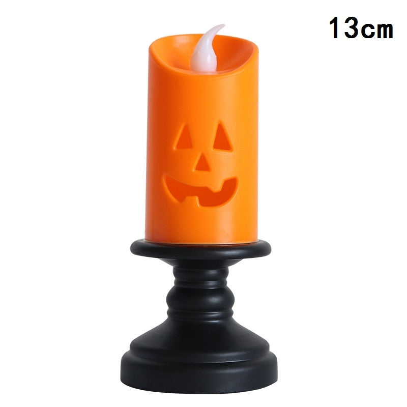 Halloween Candle Light LED Colorful Candlestick Table Top Decoration Pumpkin Party Decor