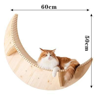 Pet cat climbing frame Wall mounted cat rack, warm luxury wooden space capsule
