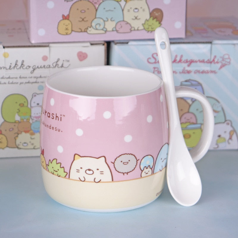 Anime Cartoon Sumikko Gurashi Corner Bio Cartoon Cute Ceramic Mug Drinking Milk Coffee Tea Water Breakfast Cup