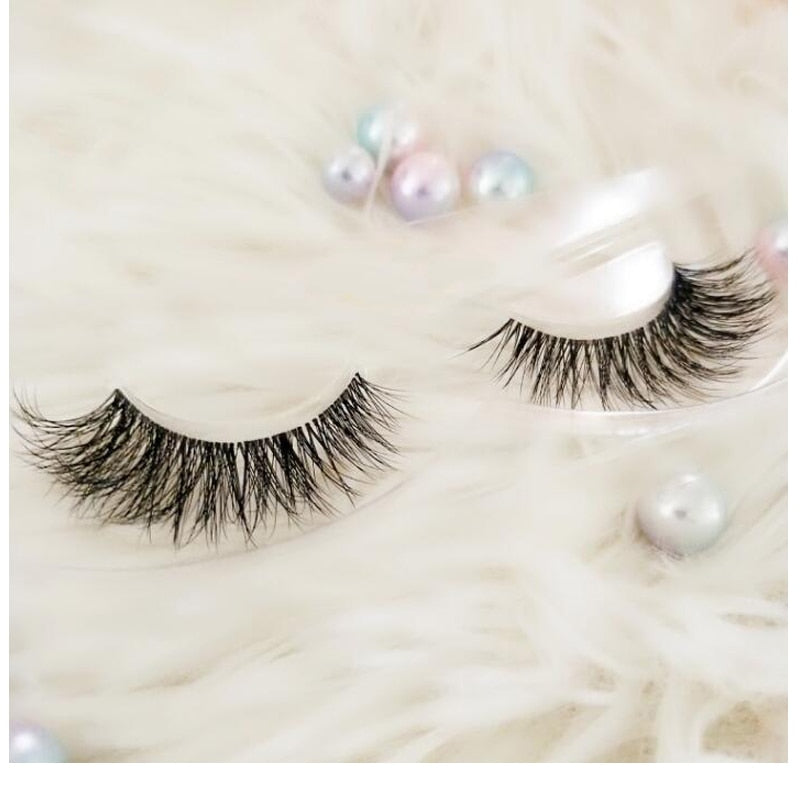 Mink Lashes 100% Hand Made 3D Mink Lashes Transparent Band Eyelashes Cilios Natural Long Fake Eyelashes Clear Band False Eyelash
